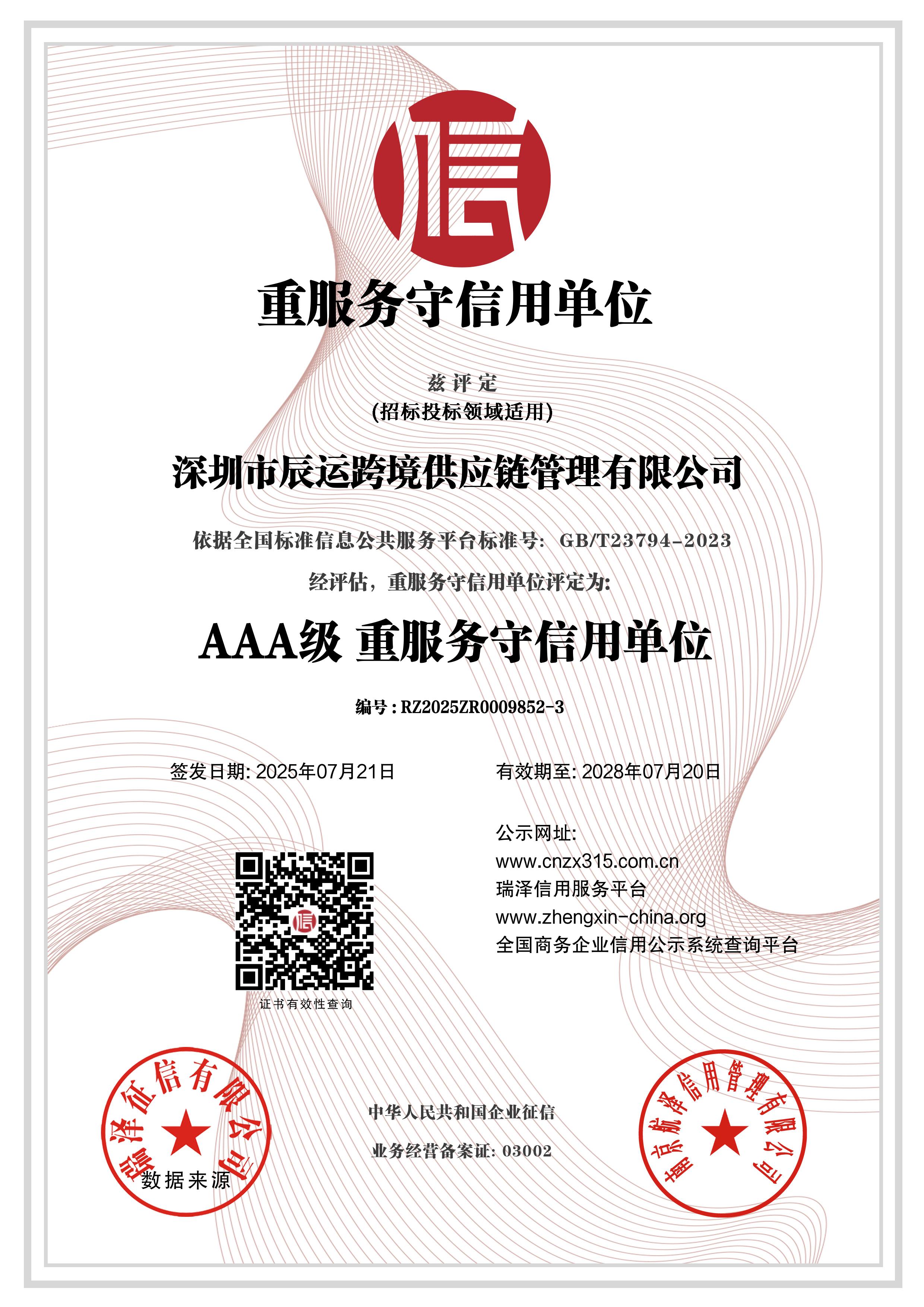 3A VALUE QUALITY AND CREDIT ENTERPRISE